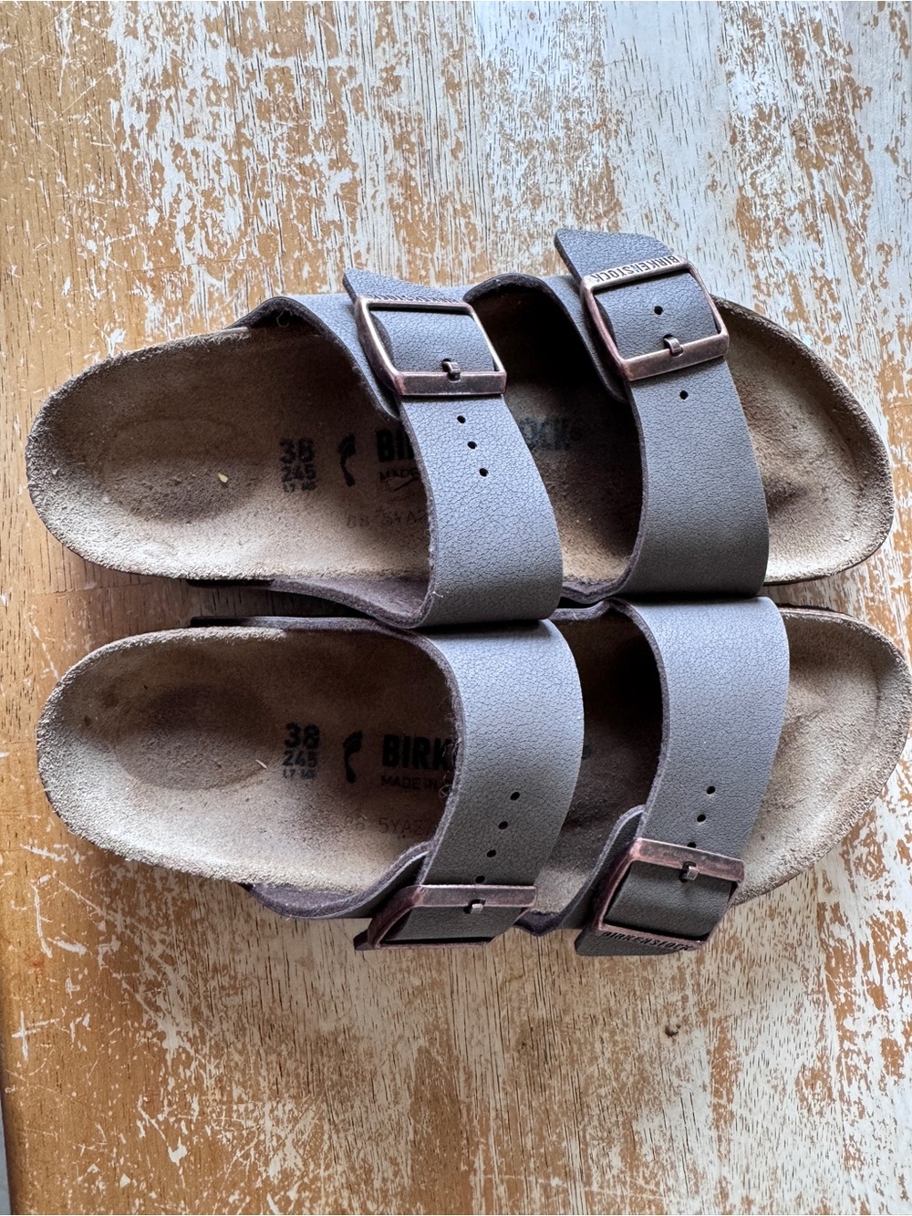 Birkenstock Double-Strap Sandals in Taupe